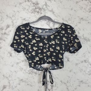 Cropped floral top